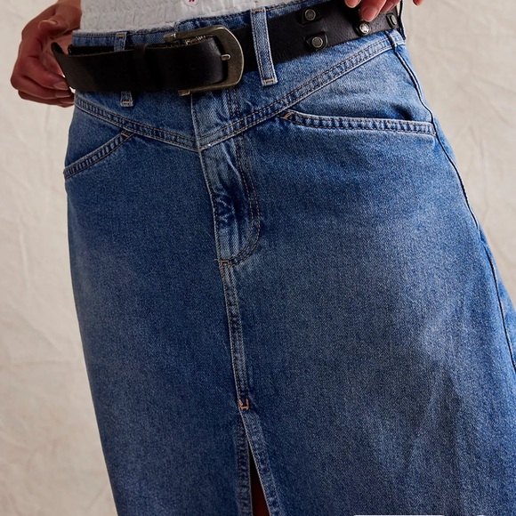 We The Free Come As You Are Denim Maxi Skirt - Picture 3 of 6